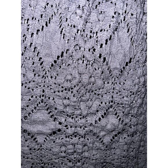 Dusty Plum Lace Blouse 3X TOP Textured Lace Stretch Knit Long Sleeve Maurices - Picture 2 of 7